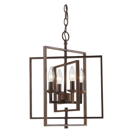 MILLENNIUM Rubbed Bronze Traditional 4 Light Pendant 3230-RBZ